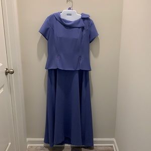 Cocktail dress floor length blue 14